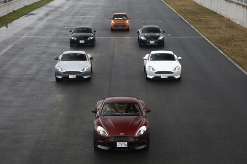 As part of Aston Martin's 100th anniversary celebrations, a Centenary run was held at the Sodegaura Forest Raceway in Chiba, Japan
