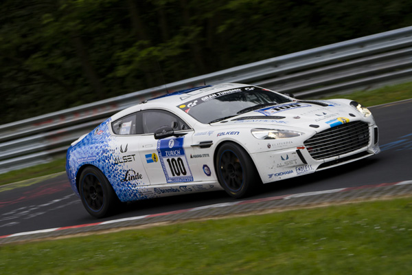 The Hybrid Hydrogen Rapide S competing in the race proper 