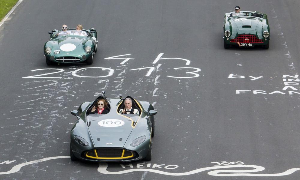 Ahead of the Nürburgring 24 Hours a cavalcade of more than 100 Aston Martin sports cars took to the infamous road circuit for a celebratory parade lap