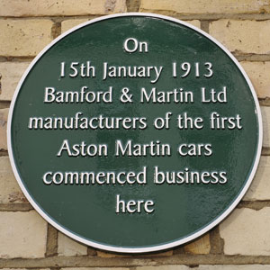 The commemorative plaque which was unveiled in Henniker Mews, Chelsea