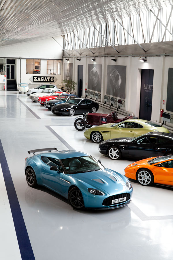 The V12 takes pride of place in Zagato's showroom