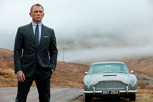 The Aston Martin DB5 makes its sixth James Bond appearance in Skyfall