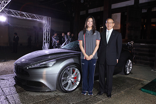 Among the 150 or so guests was London 2012 Olympic 100m backstroke bronze medallist Aya Terakawa, part of the Mizuno swim team